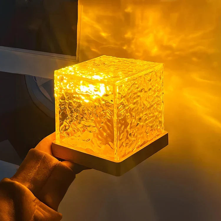 AuraCube - Minimalist LED Cube Lamp, Ambient Table Light