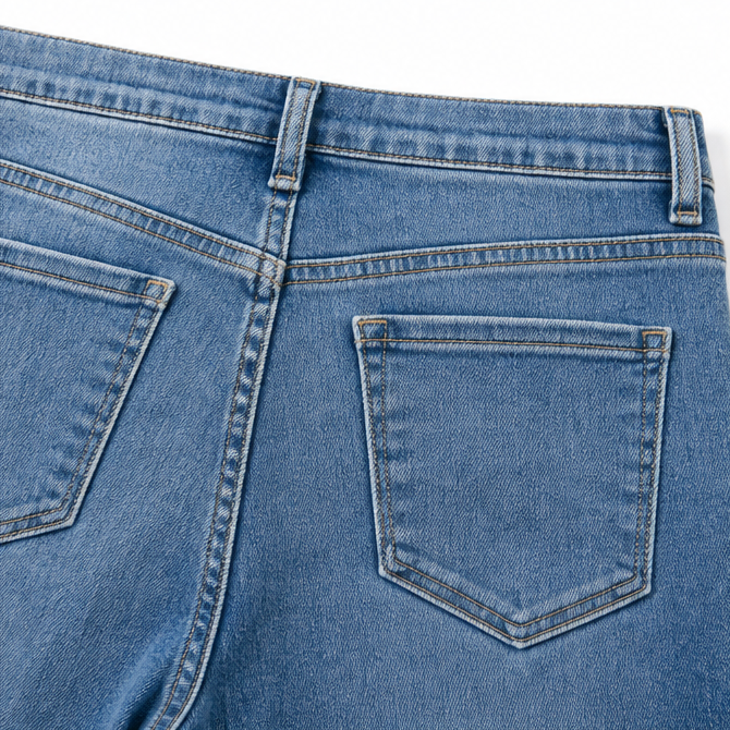 Cuffova – Women's High Waist Stretch Capri Jeans with Cuffed Hem
