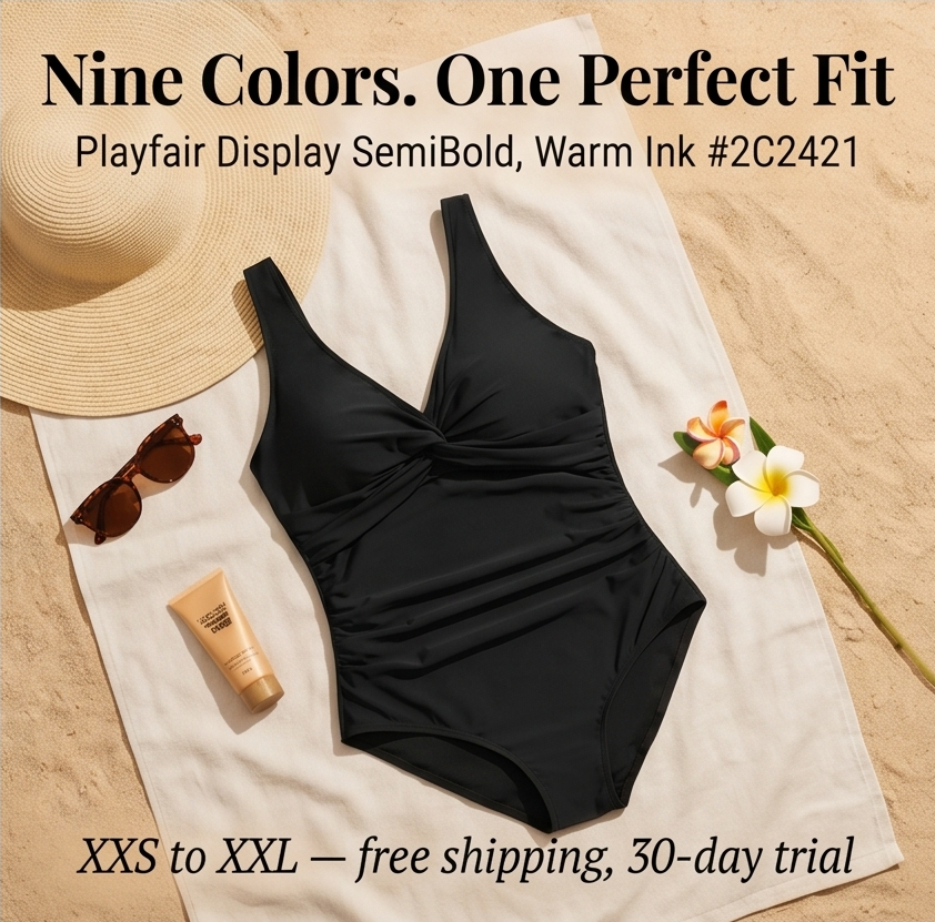 Curvalia – Tummy Control One Piece Swimsuit