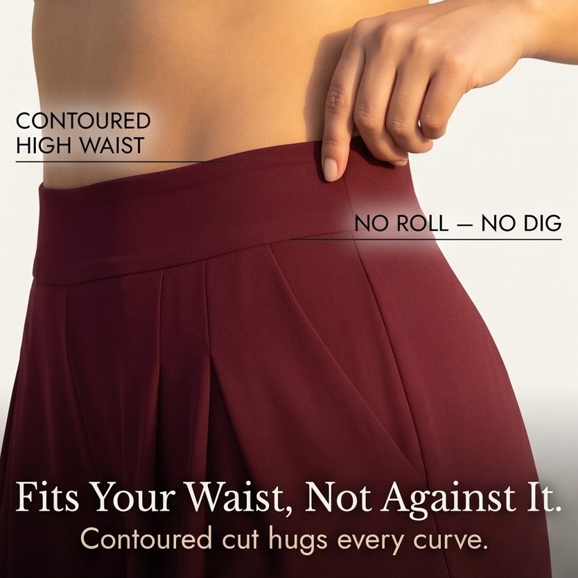 Curvella – Women's Flowy Pleated Palazzo Pants