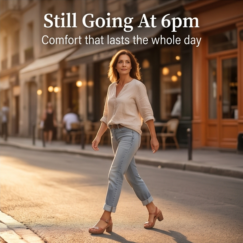 Luna – Cushioned Block Heel Sandals