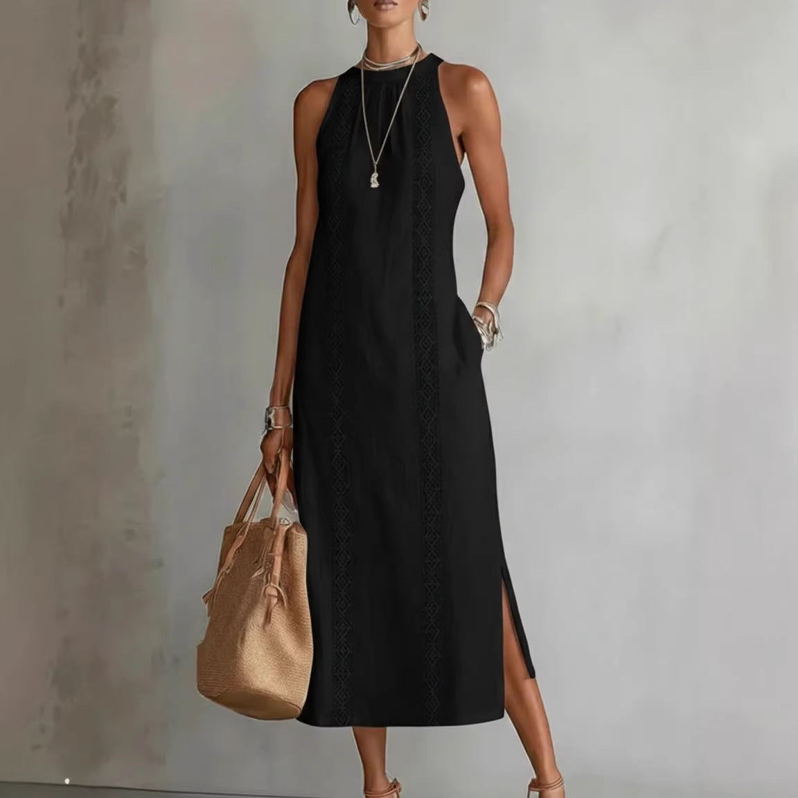 Vittoria Maxi Dress - Timeless Elegance and Artisan Embroidery