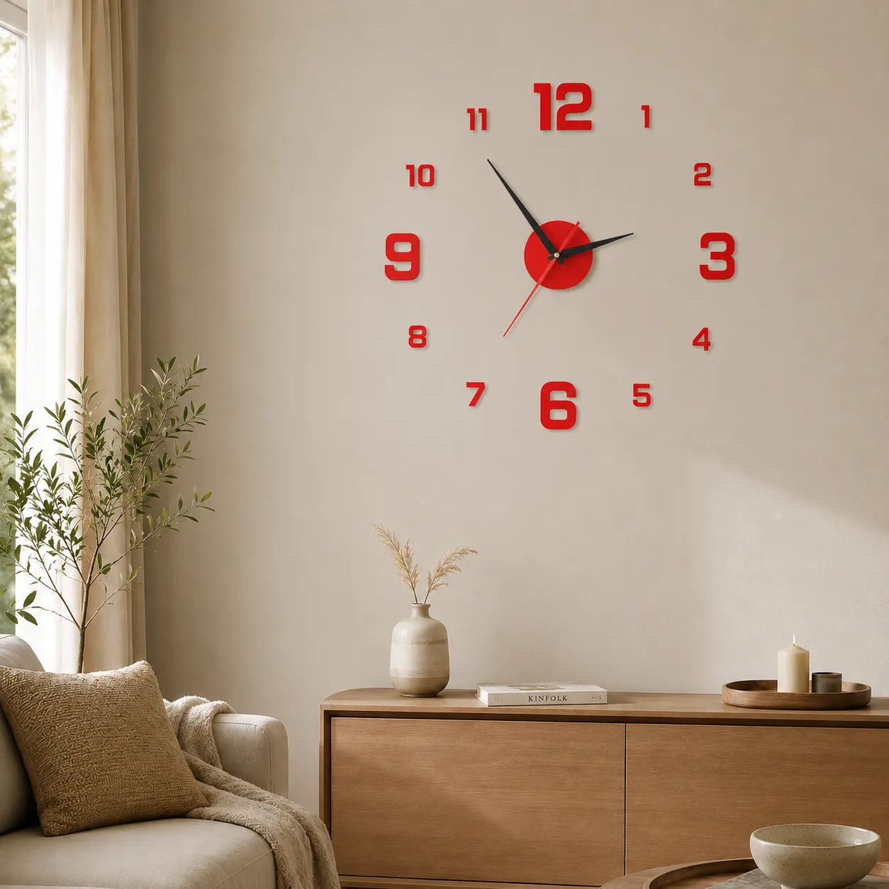 Halovana – Glow-in-the-Dark DIY Wall Clock, Frameless 3D Modern Home Decor