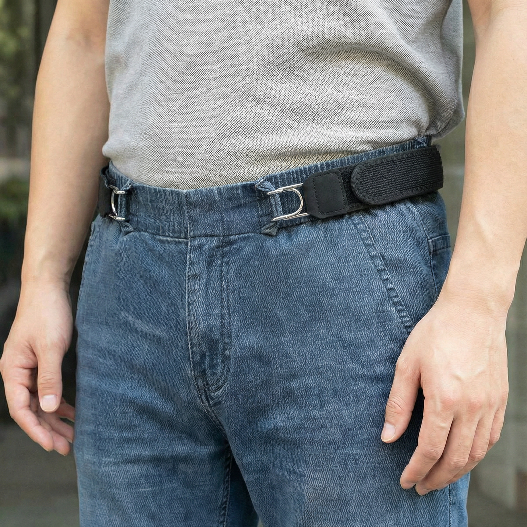 Looplock - No buckle elastic belt connector (2-pack)