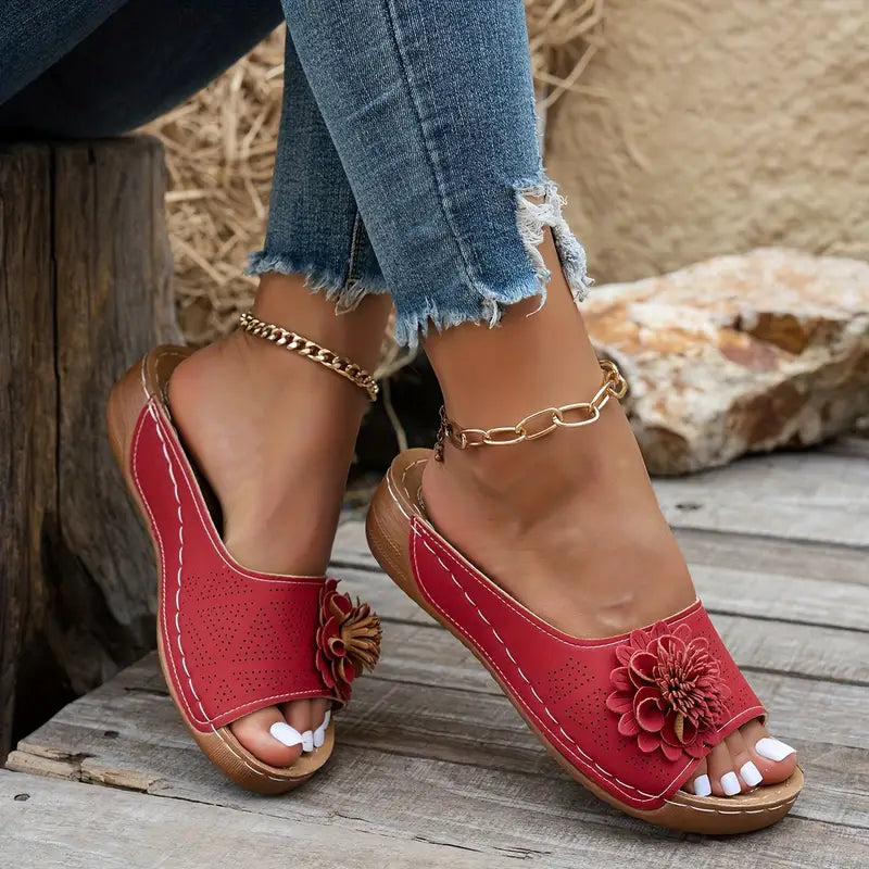 FLORA | Orthopedic Sandals with Floral Design
