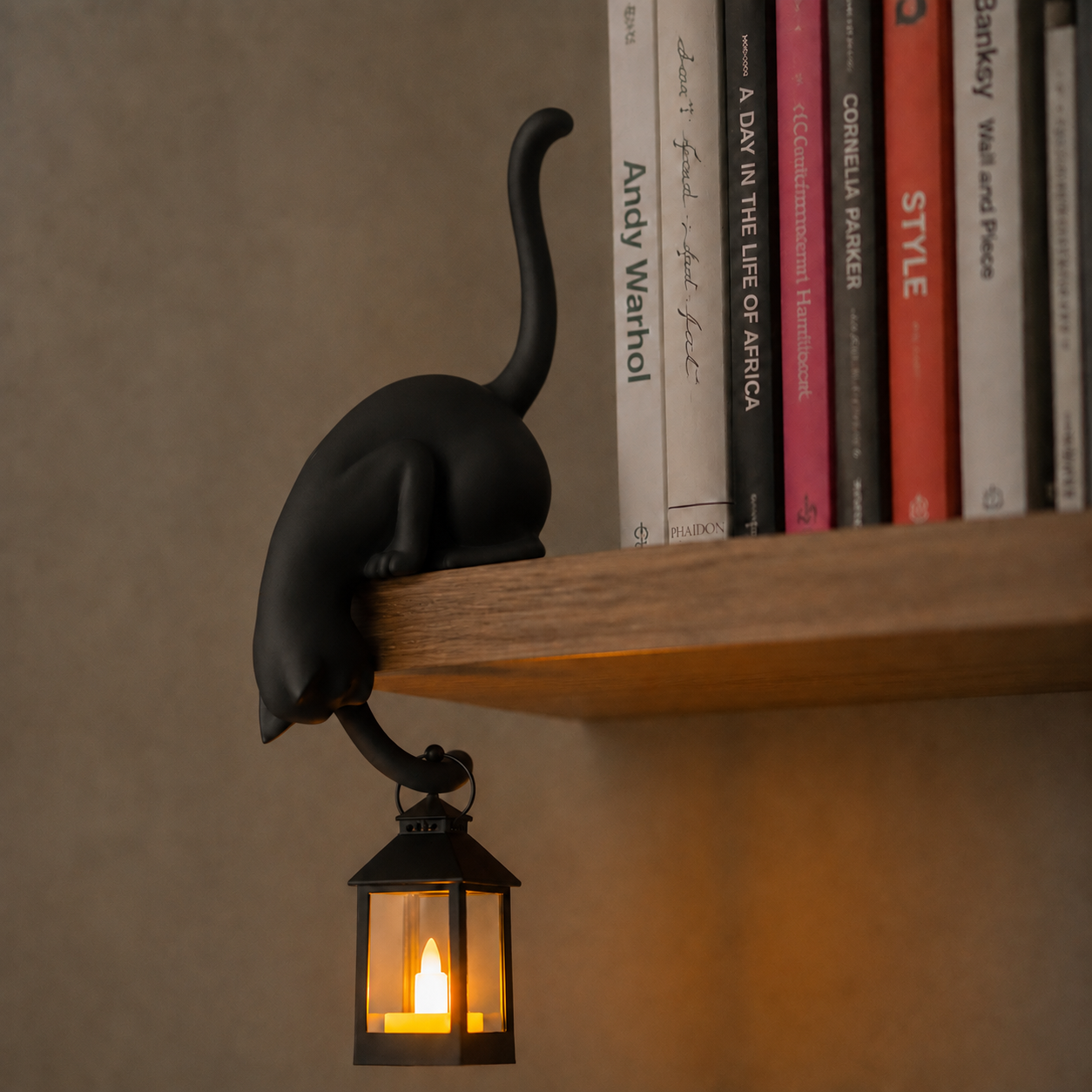 Ledgekit – Shelf-Edge Cat Figurine LED Lantern