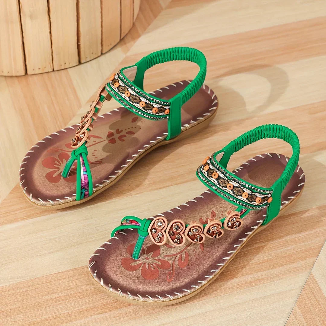 Danielle™ | Floral Beaded Chic Sandals