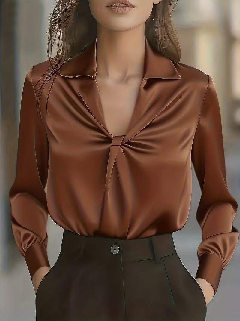 Leylah - Elegant Long Sleeve Blouse