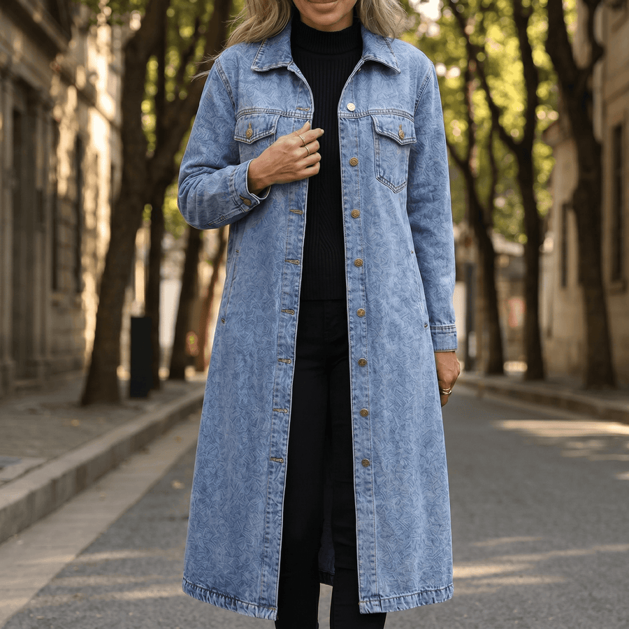 Denara – Longline Oversized Denim Coat