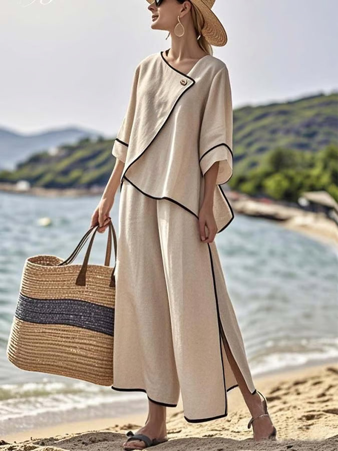 Chic linen boho set