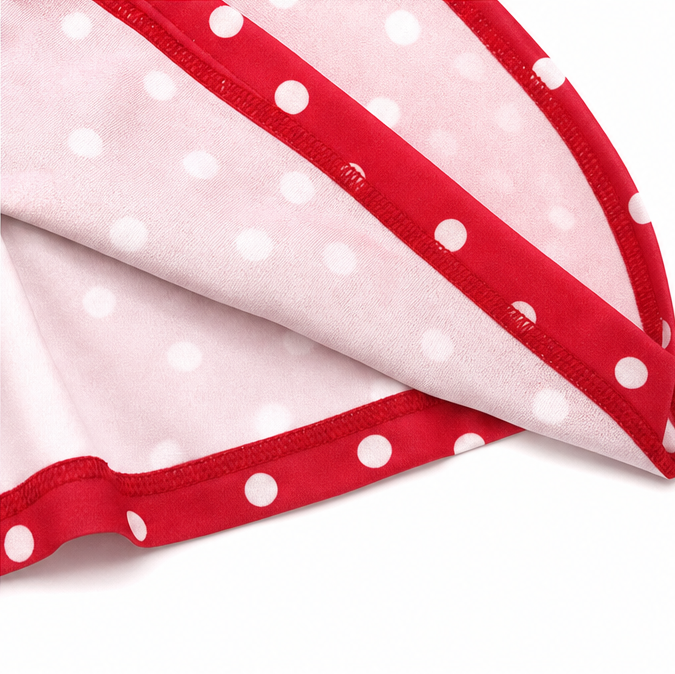 Doretta – Strapless Polka Dot Ruched Maxi Dress