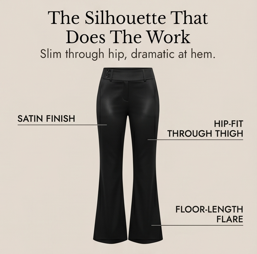 Florevia Women's Elongating Wide-Leg Flare Pants