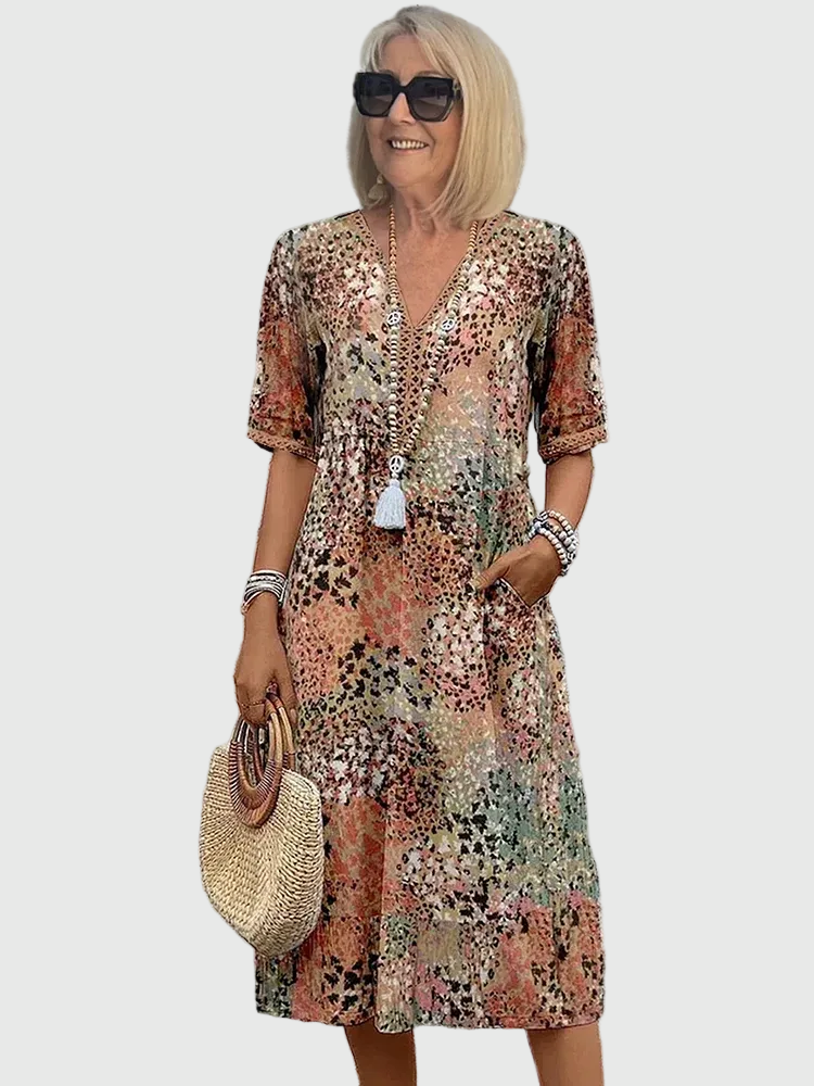 Sofía | Elegant Floral Midi Dress