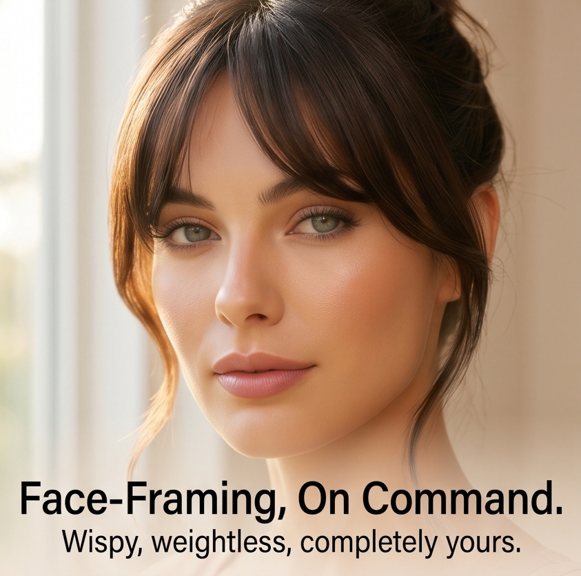 Fringelle – Seamless Clip-In Bangs Topper