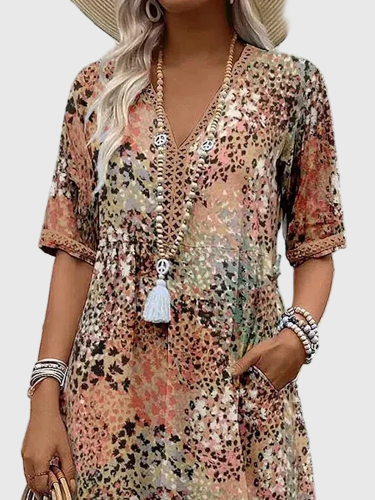 Sofía | Elegant Floral Midi Dress
