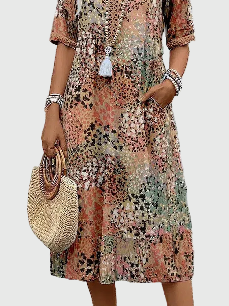Sofía | Elegant Floral Midi Dress