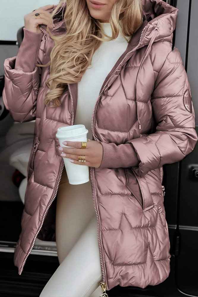 Tina™ | Long, Warm Quilted Jacket with a Generous Hood