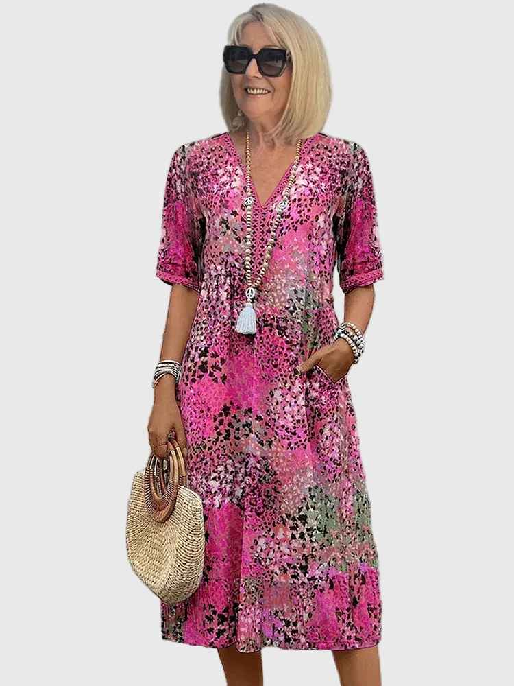 Sofía | Elegant Floral Midi Dress