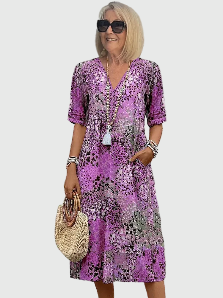 Sofía | Elegant Floral Midi Dress