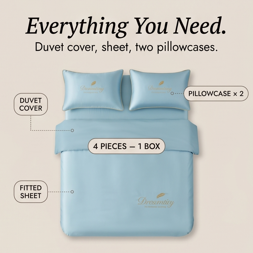 DreamCool – Cooling Ice-Silk 4-Piece Bedding Set