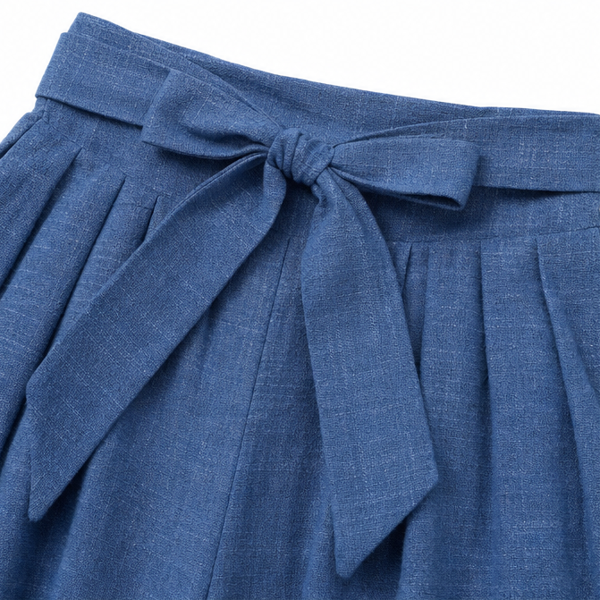 Driftlane – High Waisted Tie Front Wide Leg Pants for Women