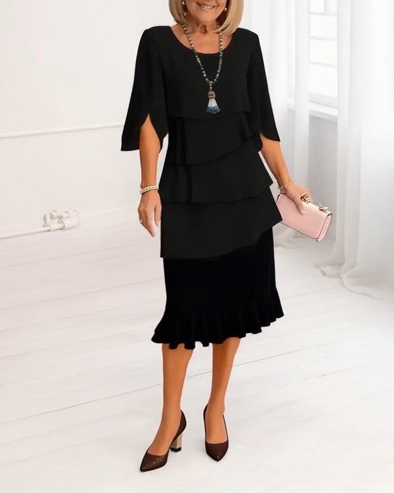 Patricia | Elegant Ruffle Dress for Comfort