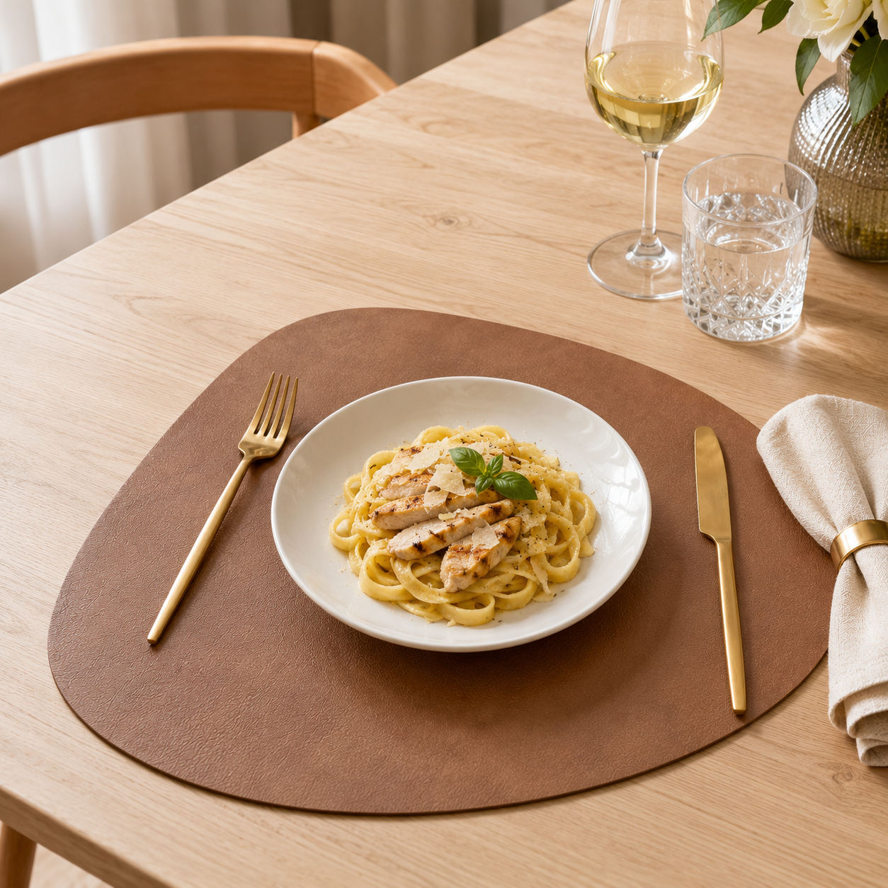Dropelle – Reversible Water-Drop PU Leather Placemats (6-pack)
