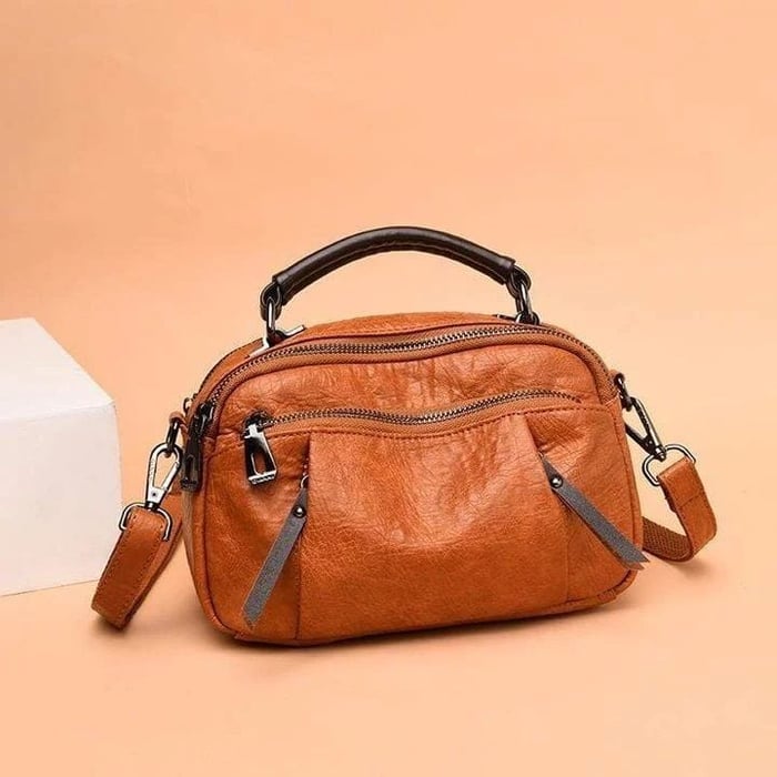 Finbjørg | Small and Versatile Bag in Golden Cognac Shade