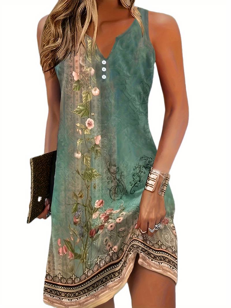 Dila - Ladies Sleeveless Comfortable Mini Dress