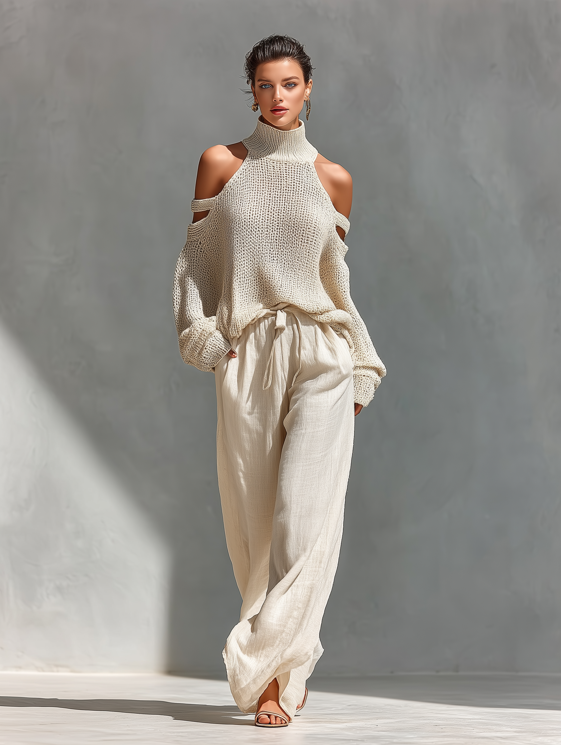 Eleanor | Knit Set with Wide Pants