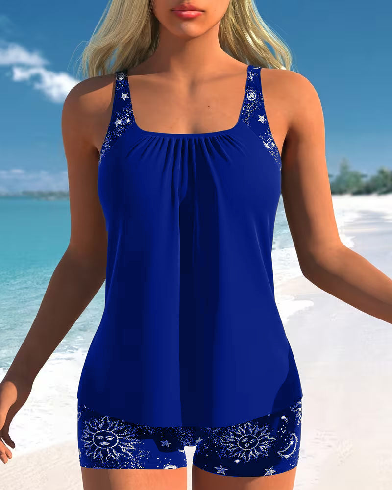 Tankini Soltryck Boyshorts