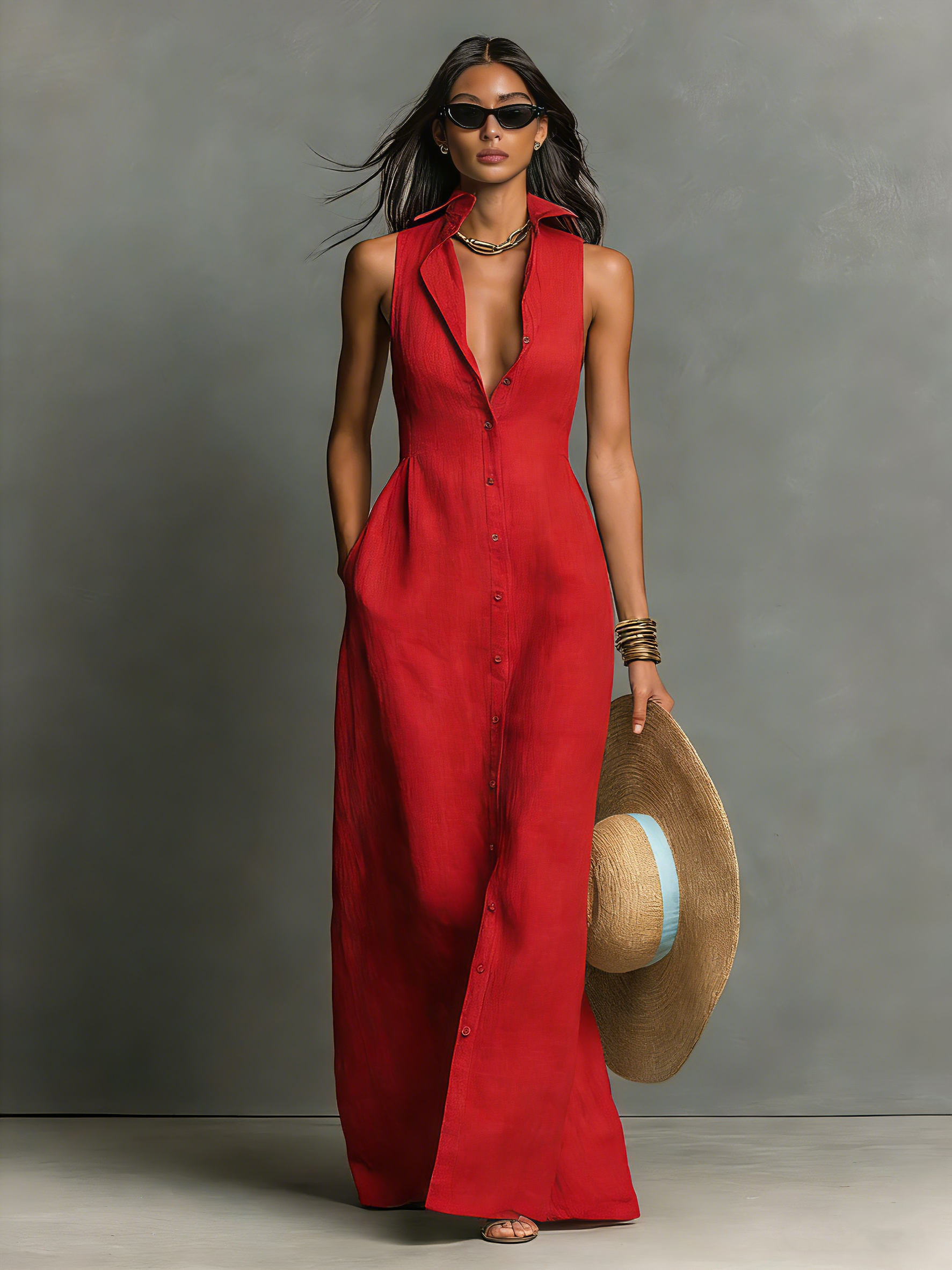 Emery™ Maxi Shirt Dress
