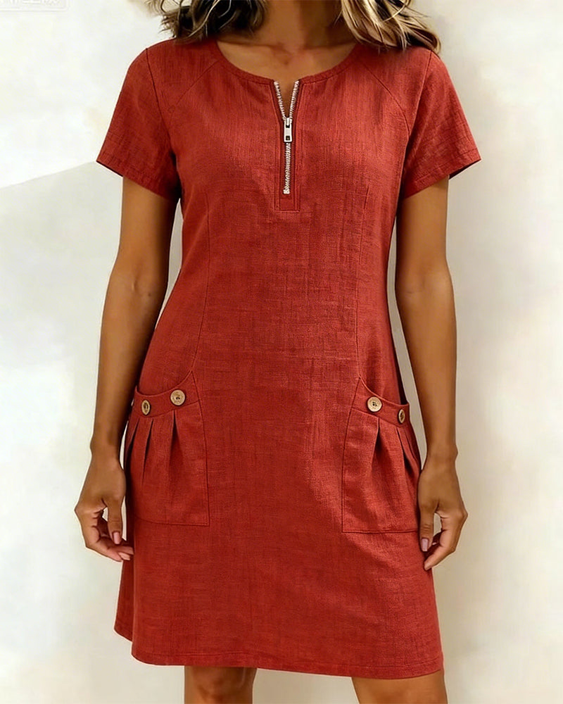 Elenia™ | Casual Zipper Dress