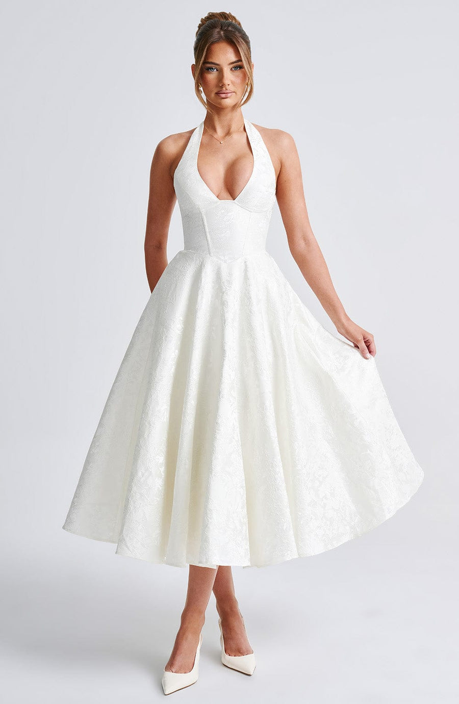 Eulalie - Chic V-Neck Backless Dress
