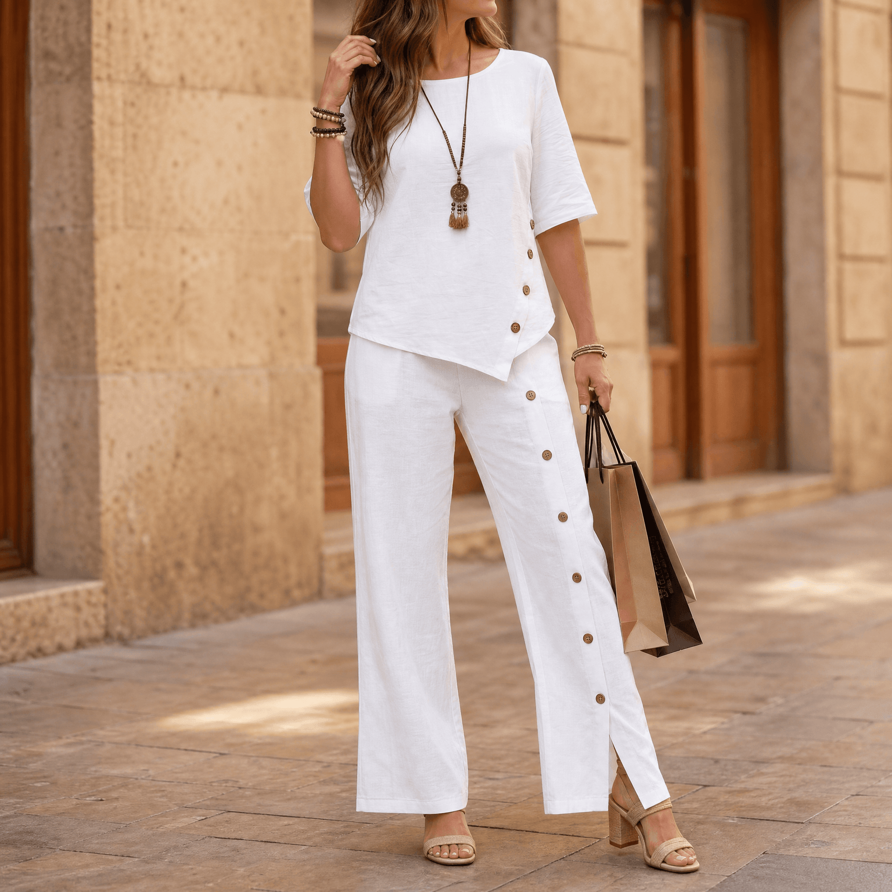 Elivara – Women's Asymmetric Two Piece Set
