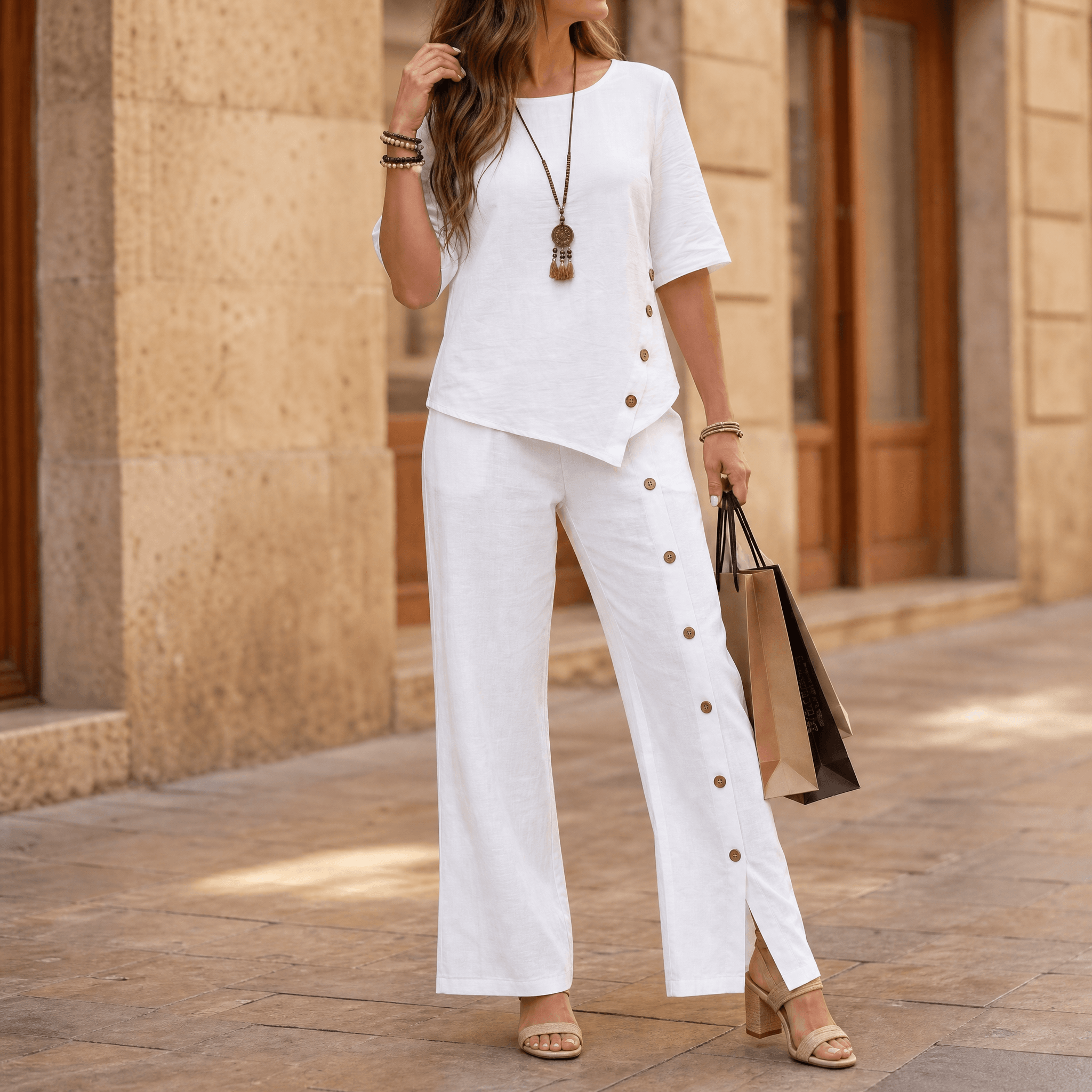 Elivara – Women's Asymmetric Two Piece Set
