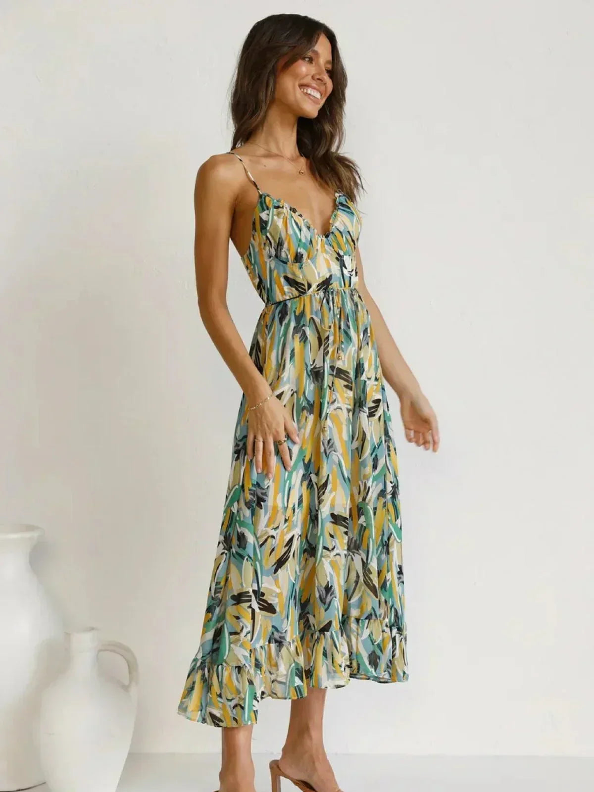 Chiara - Colorful Midi Dress for Women | Summer Elegance