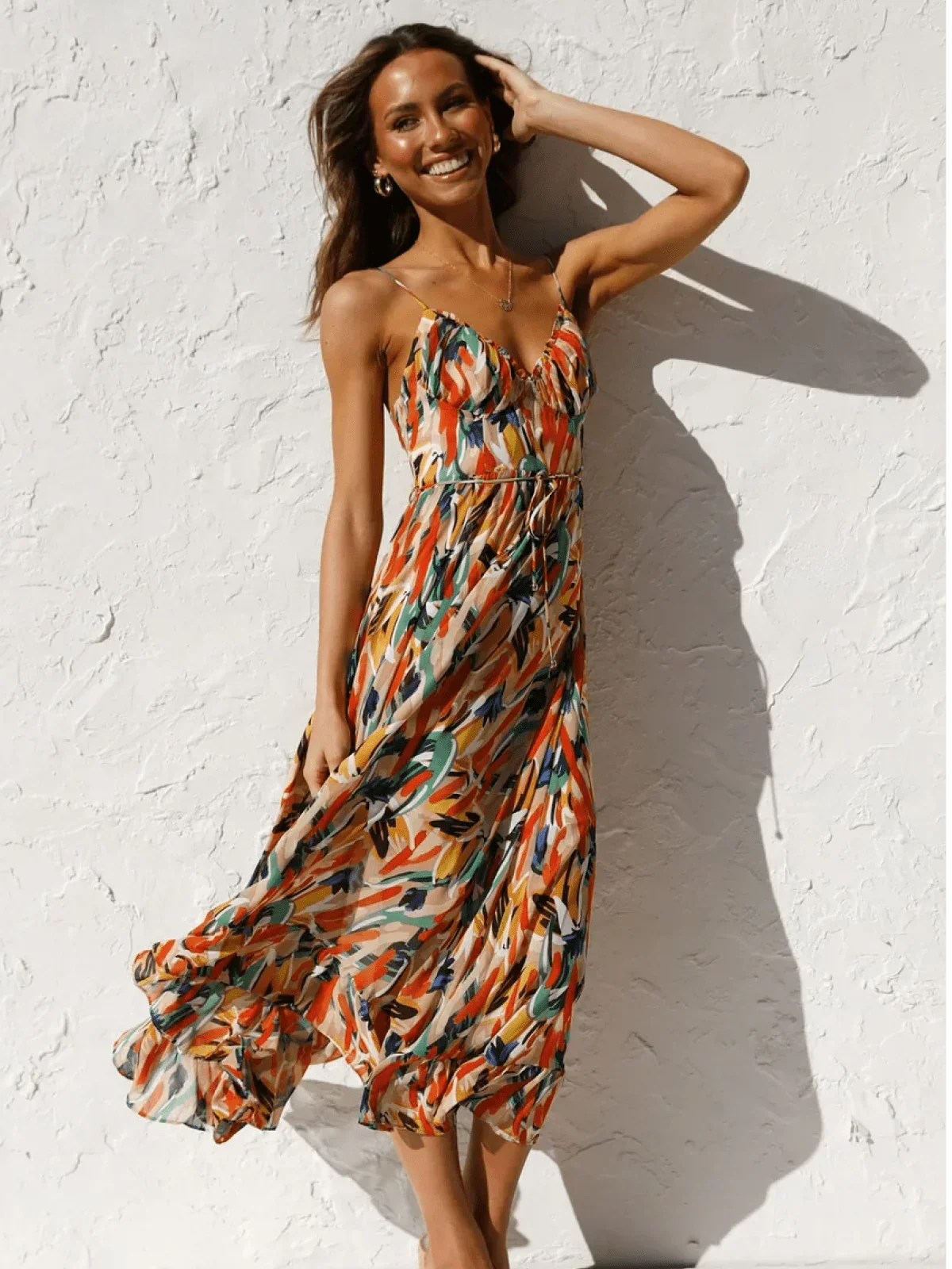 Chiara - Colorful Midi Dress for Women | Summer Elegance