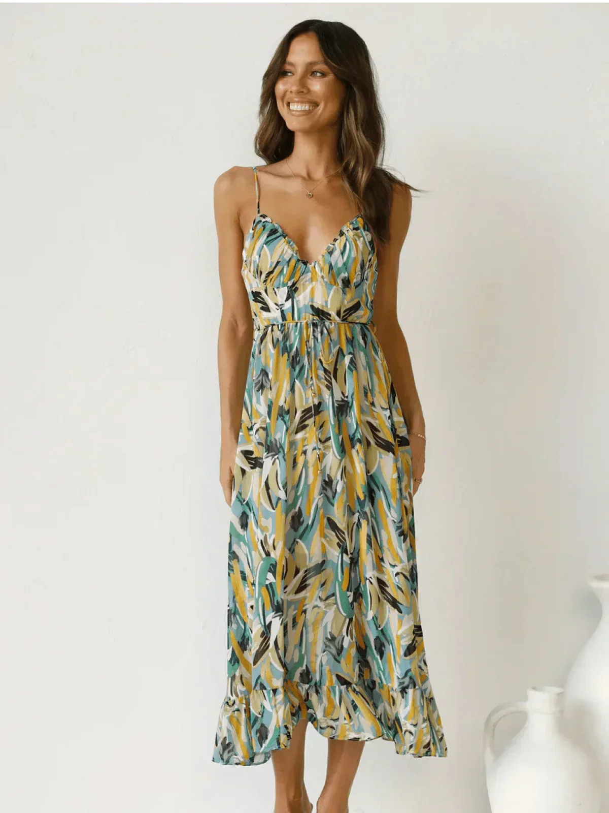 Chiara - Colorful Midi Dress for Women | Summer Elegance