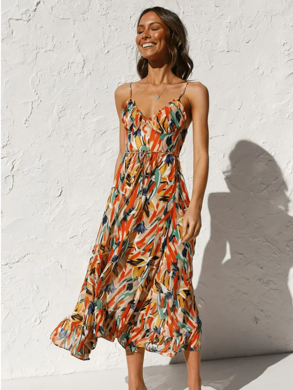 Chiara - Colorful Midi Dress for Women | Summer Elegance