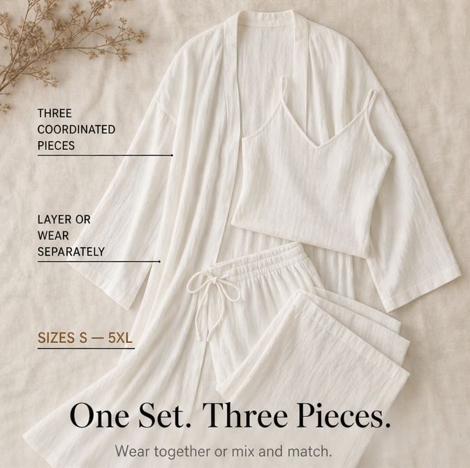 Eloria – Women's Elegant 3-Piece Loungewear Set