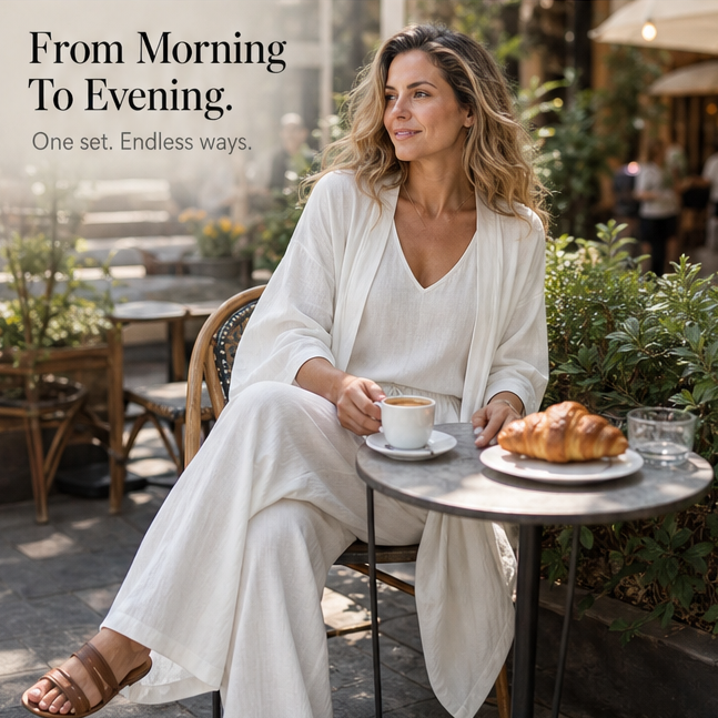 Eloria – Women's Elegant 3-Piece Loungewear Set