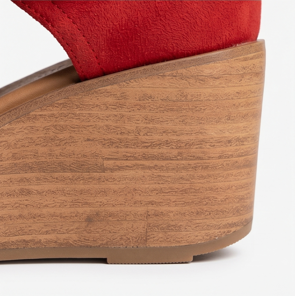 Elsera – Peep-Toe Platform Wedges with Buckle Detail