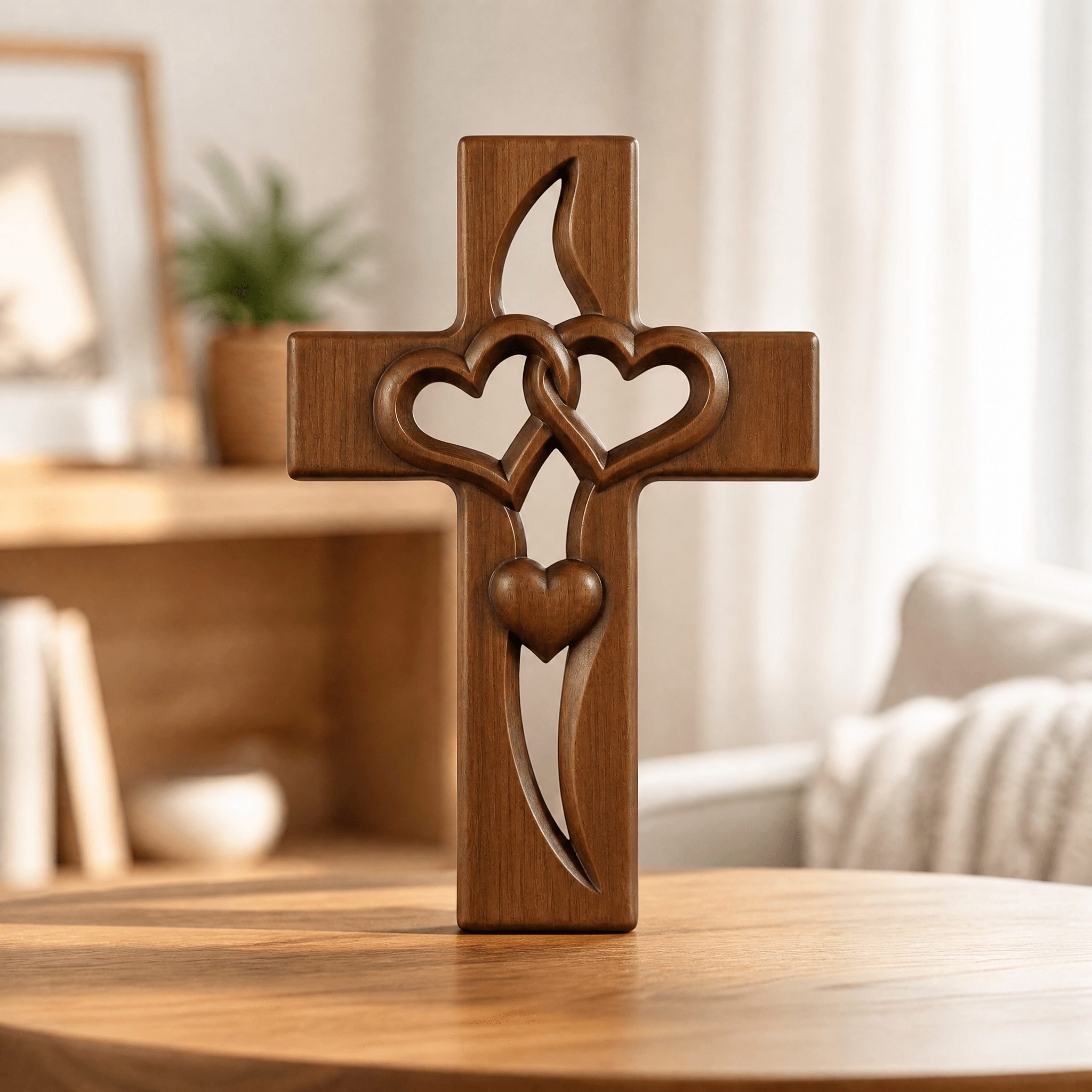 Everheart - Intertwined Heart Cross Wall Decor