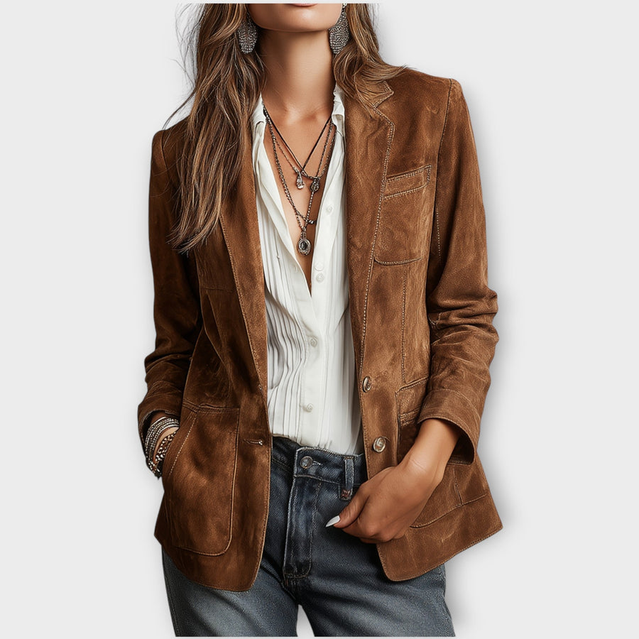 Brown Vintage Suede Blazer