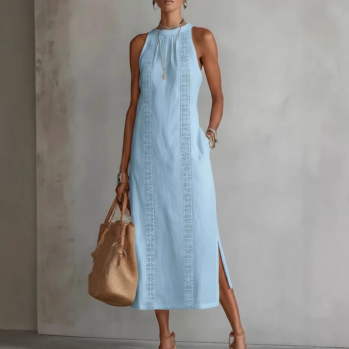 Vittoria Maxi Dress - Timeless Elegance and Artisan Embroidery