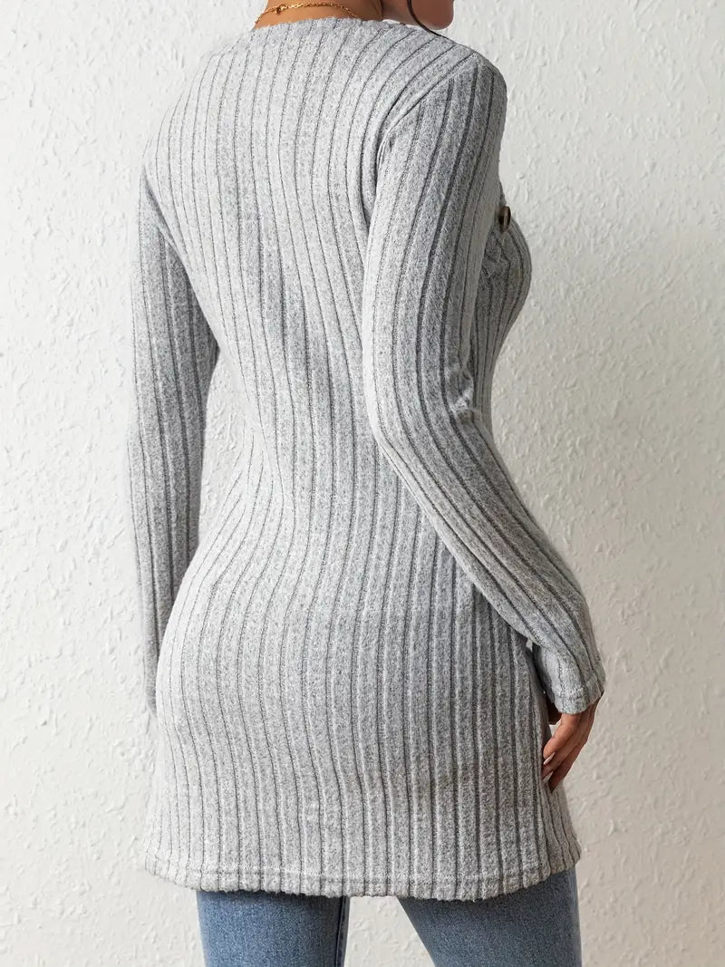 WANDA I ASYMMETRICAL KNIT TOP