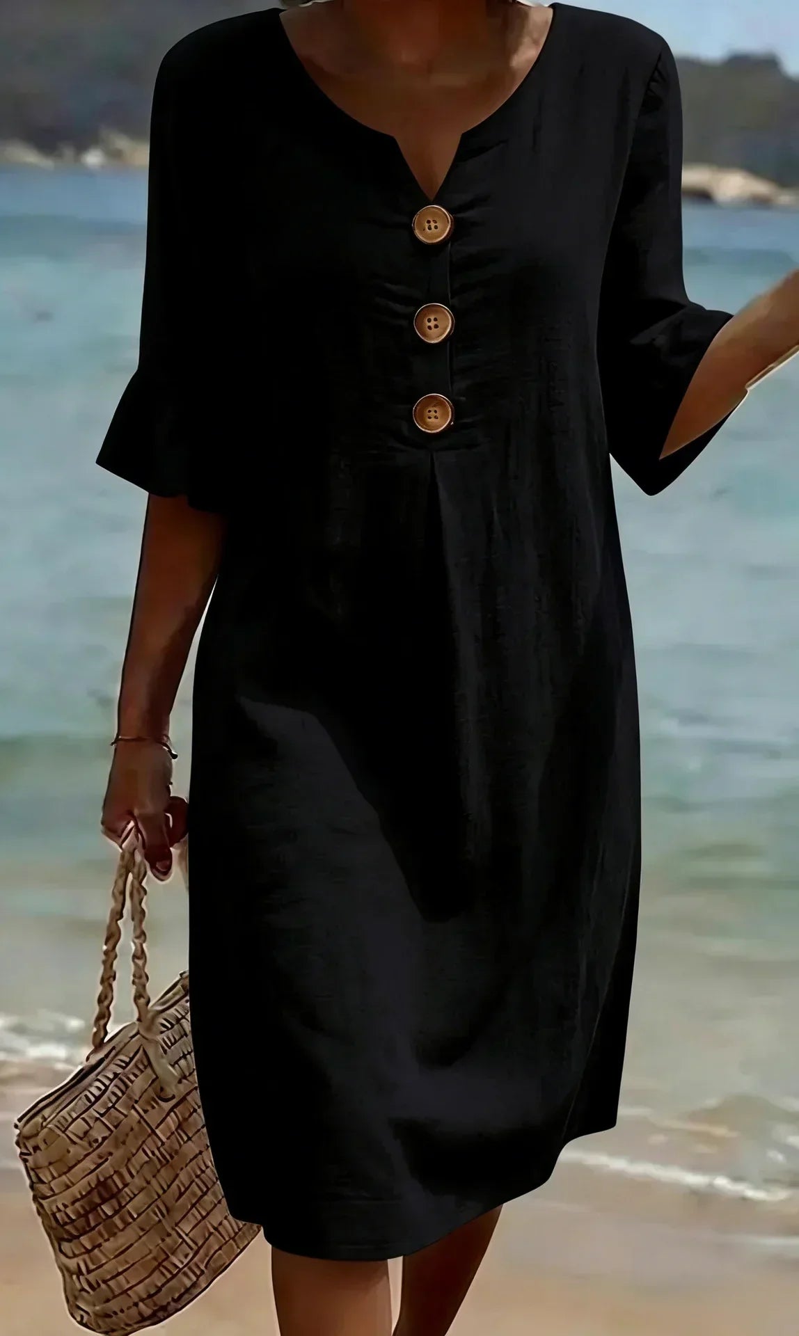 Radmila™ - Textured Long Sleeve Dress