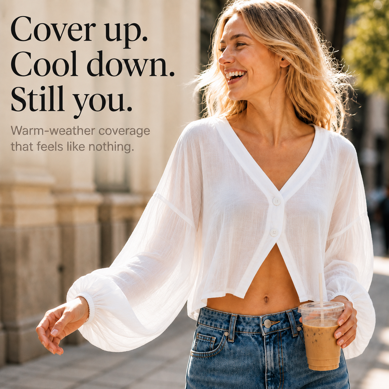 Cruvella – Sheer Layer That Covers Arms Without The Heat