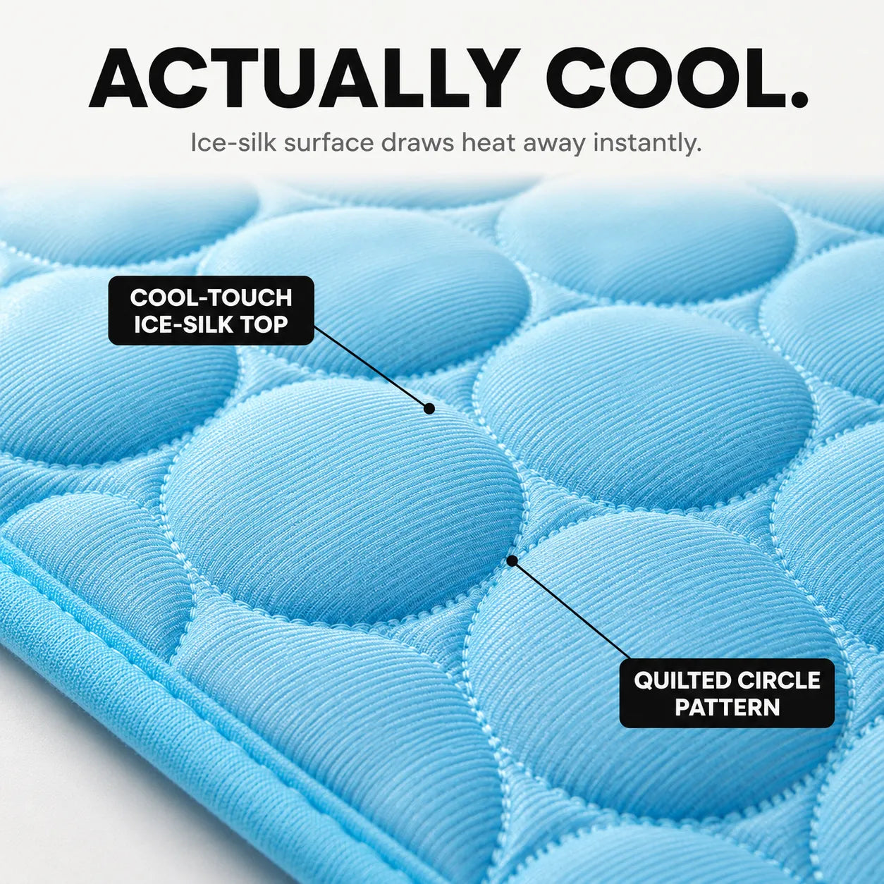 Coolo – Self-Cooling Pet Mat, Ice Silk-like Dog Cooling Pad, No-Freezer Cooling Mat for Dogs